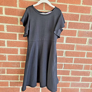 Gorlya Girl's Flutter Sleeve A-Line Swing Flared Skater Party Dress with Pockets